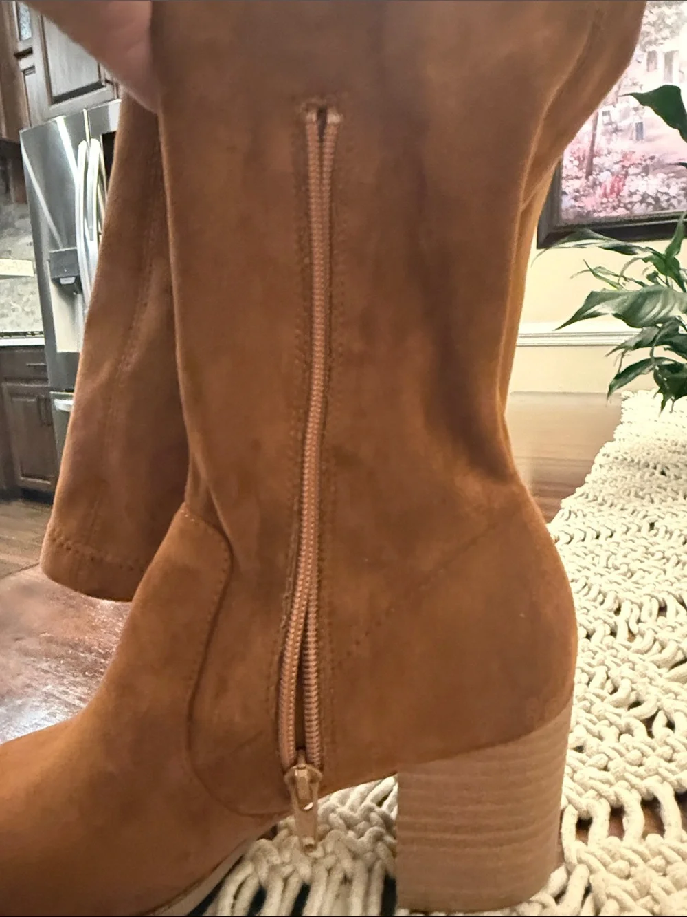 Dolce Vita Tall Over-the-Knee Suede Boots in Cognac